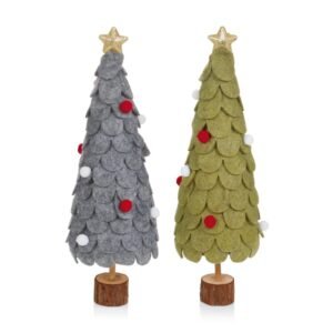 Premier 35cm Assorted Fabric Tree With Wooden Base