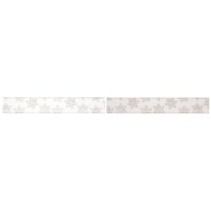 Premier nan Silver White Snowflake Ribbon
