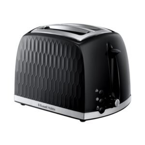 Russell Hobbs 2 Siice Black Honeycomb Toaster