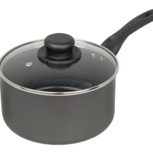 Mtk Housewares 18cm Sauce Pan & Glass Lid Non Stick