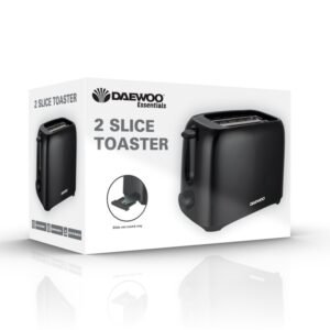 Daewoo Black Plastic Toaster 2 Slice