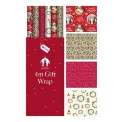 Tallon Traditional Christmas Wrapping Paper 4m
