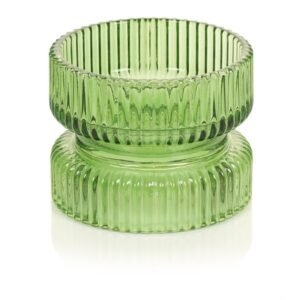 Premier 9cm Green Glass Tealight Holder