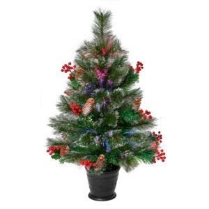 Premier 60cm Snow Tipped Bottle Brush Tree