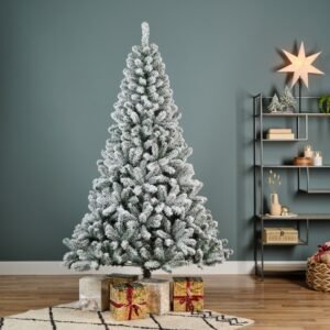 Kaemingk 180cm Monarch Pine Snowy Green & White