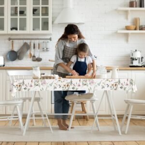 d-c-fixÂ® 150cm x 220cm Whisper Flower Tablecloth