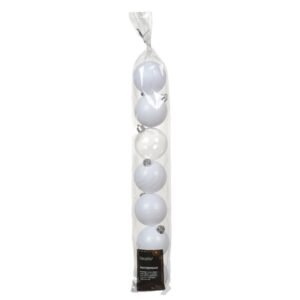 Kaemingk Winter White Shatterproof Baubles 6cm Tube 7