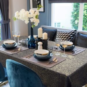 d-c-fixÂ® 20m Roll x 140cm Monte Carlo Tablecloth - Verduro Indigo