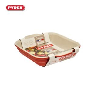 Pyrex 27 x 23cm Square Roaster Red Blush