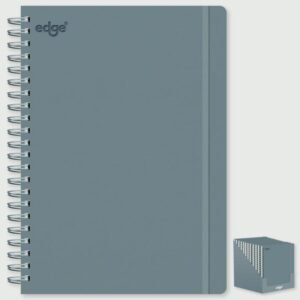 I G Design nan A4 Pu Twin Wiro Notebook Grey