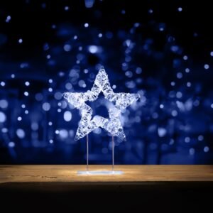 Premier 45cm Silver Table Top Star 720 LEDs