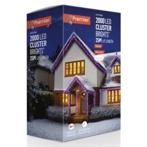 Premier Rainbow/Clear Cable 2000 LED Multi Action Cluster Brights With Timer