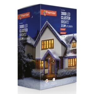 Premier Enchanted /Green Cable 3000 LED Multi Action Cluster Brights With Time