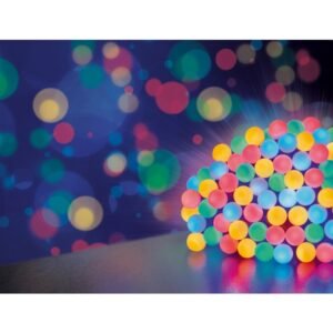 Premier Multi Coloured/ Green cable Multi Action 300 LED String & Timer