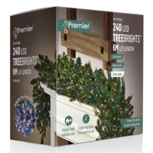Premier Enchanted /Green Cable 240 LED Multi Action Treebrights With Timer