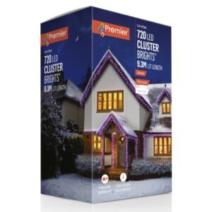 Premier Rainbow /Clear Cable 720 LED Multi Action Cluster Brights With Time