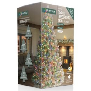 Premier Multi Coloured/ Clear Cable 750 LED Multi Action Treebrights With Timer
