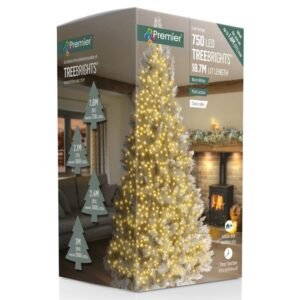 Premier Warm White Clear Cable 750 LED Multi Action Treebrights With Timer