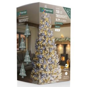 Premier White & Warm White Clear Cable 750 LED Multi Action Treebrights With Timer