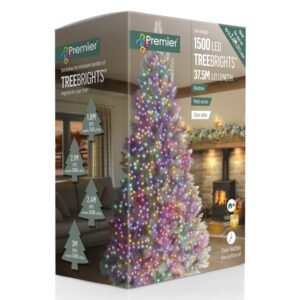Premier Rainbow/Clear Cable 1500 LED Multi Action Treebrights With Timer