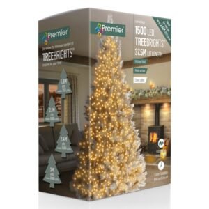 Premier Vintage Gold /Clear Cable 1500 LED Multi Action Treebrights With Timer
