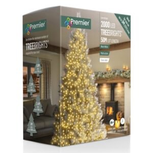 Premier Warm White/Clear Cable 2000 LED Multi Action Treebrights With Timer