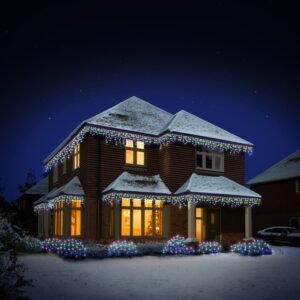 Premier Multi Coloured 640 LED Multi Action Icicles