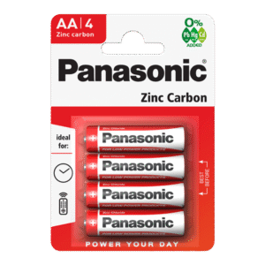 Panasonic AA Size Zinc Carbon Batteries Pack 4