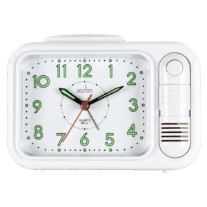 Acctim White Sonnet Bell Alarm Clock