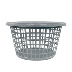 TML Silver Round Laundry Basket