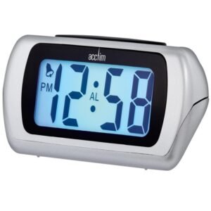 Acctim Silver Auric LCD Clock