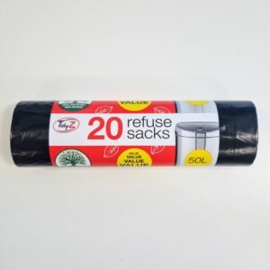 Tidyz Roll of 20 Refuse Sacks 50L