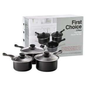 Pendeford 3 Piece First Choice Non-Stick Sauce Pan Set