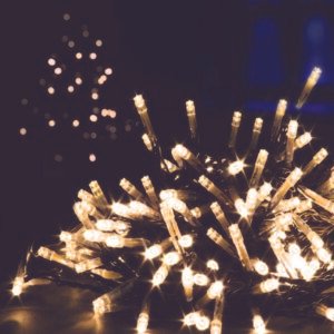 Premier Warm White/Clear Cable 200 LED Multi Action Supabrights With Timer