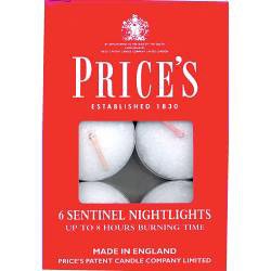 Price's Candles Pack 6 Sentinel Nightlights