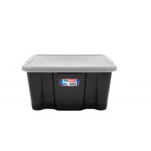 Premier 24Lt Storage Box Black Base And Clear Lid
