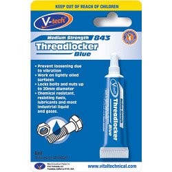 Streetwize 6ml Blue V-Tech Threadlocker Adhesive