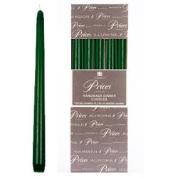 Price's Candles Pack 10 Green Venetian 10" Candle