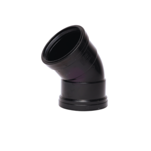 Double Socket 135° Bend Black